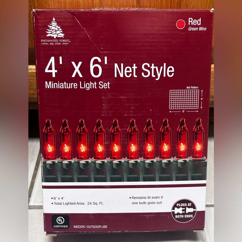 Net Style Miniature Light Set - Christmas